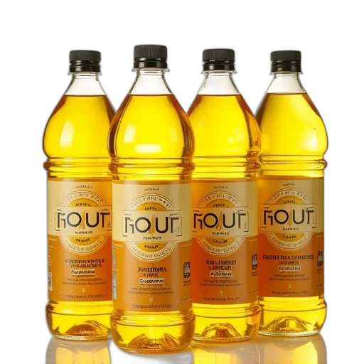 bottle, food, golden, four transparent PNG cut-out