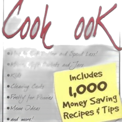 cookbook, cover, red, text transparent PNG cut-out