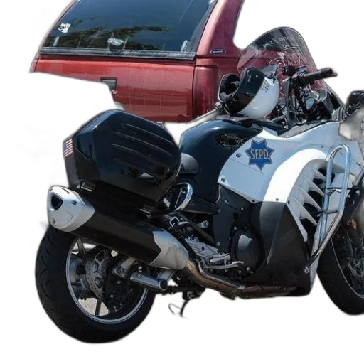 3d render, police, motorcycle, letters transparent PNG cut-out