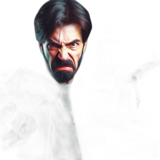face, photorealistic, concept art, comic book art transparent PNG cut-out