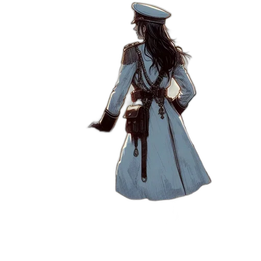 staff, hat, dress, jacket transparent PNG cut-out