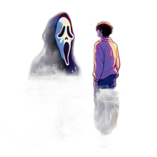 mask, jacket, face, creature transparent PNG cut-out