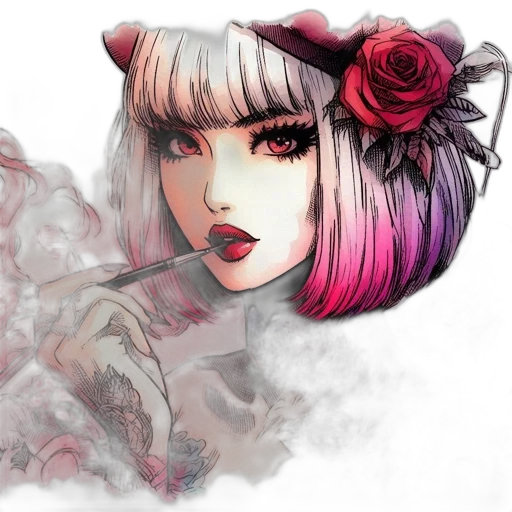 fantasy art, photorealistic, anime, watercolor transparent PNG cut-out