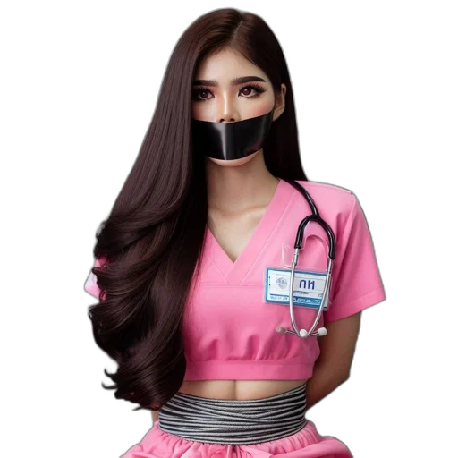 mask, staff, cartoon, photorealistic transparent PNG cut-out