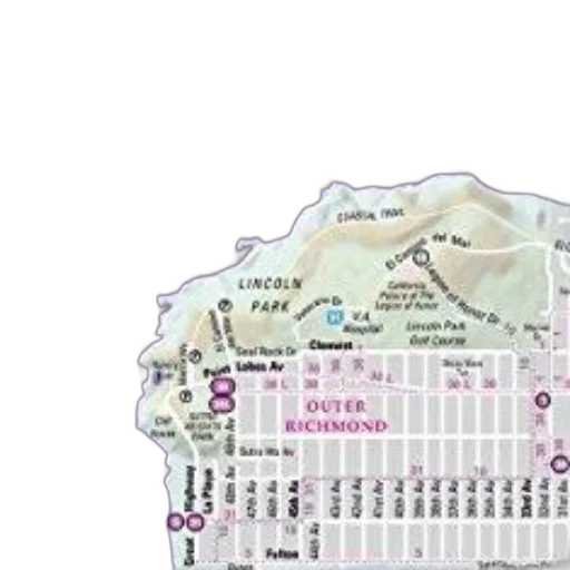 map, section, showing, outer transparent PNG cut-out