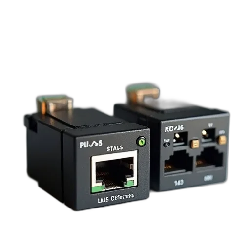 3d render, rj45g, switch, modules transparent PNG cut-out