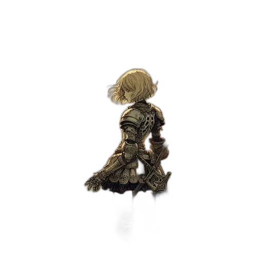 dress, hair, staff, robot transparent PNG cut-out
