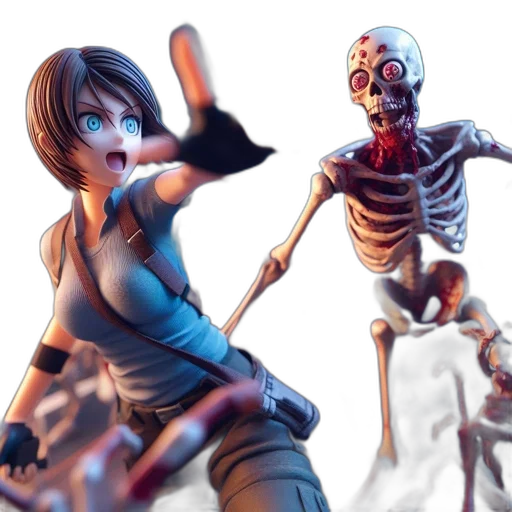concept art, 3d render, comic book art, anime transparent PNG cut-out