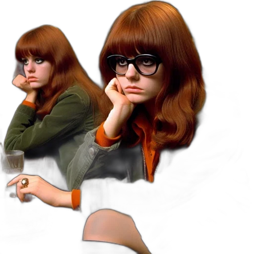 face, jacket, hair, 3d render transparent PNG cut-out