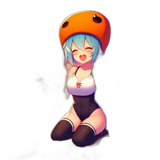 robot, hat, dress, creature transparent PNG cut-out