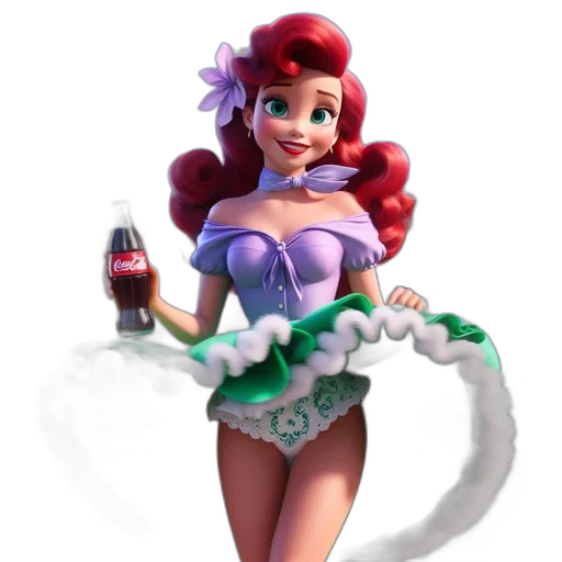 bottle, dress, 3d render, concept art transparent PNG cut-out