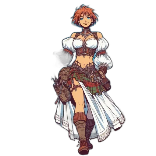 dress, sword, weapon, staff transparent PNG cut-out