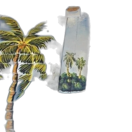 bottle, umbrella, vaporwave, photorealistic transparent PNG cut-out