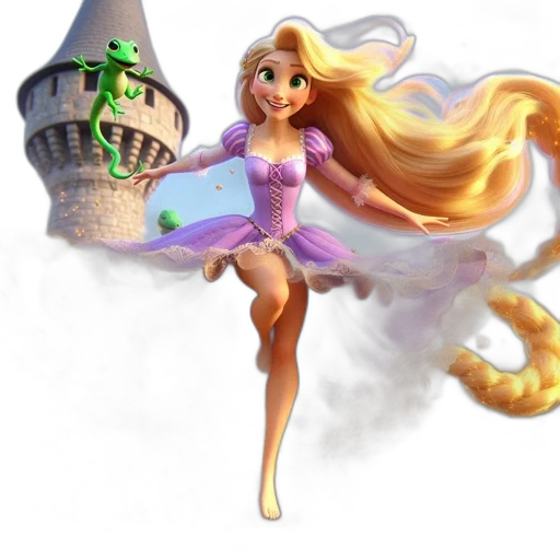 dress, staff, 3d render, concept art transparent PNG cut-out