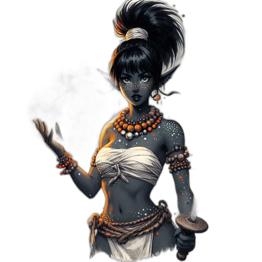 staff, jewelry, dress, fantasy art transparent PNG cut-out