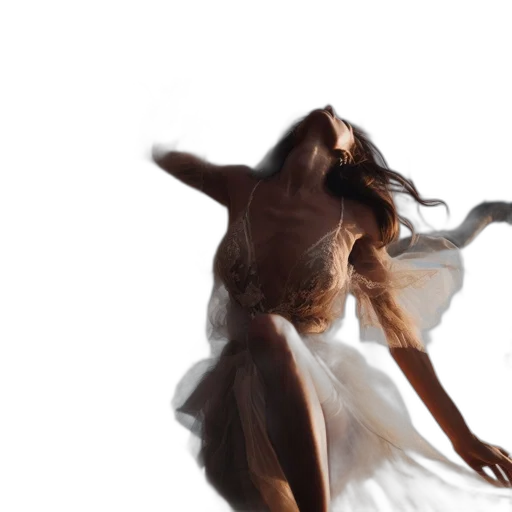 dress, hair, concept art, photorealistic transparent PNG cut-out