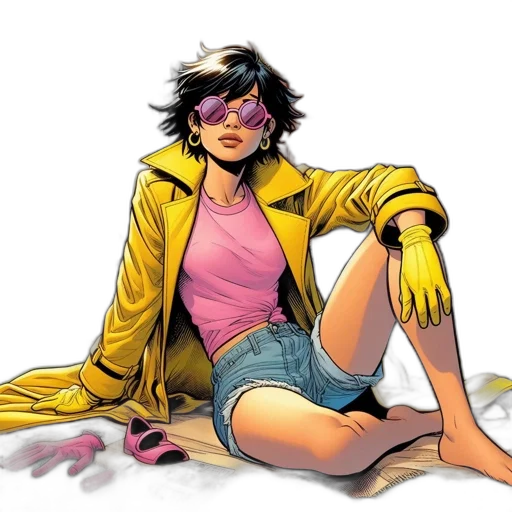 jacket, comic book art, concept art, cyberpunk transparent PNG cut-out