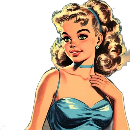 dress, jewelry, cartoon, comic book art transparent PNG cut-out