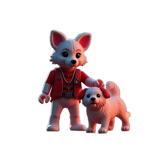 animal, creature, staff, 3d render transparent PNG cut-out