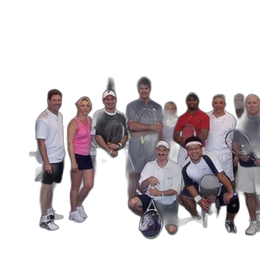 staff, group, tennis, players transparent PNG cut-out