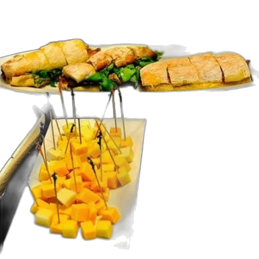 food, umbrella, staff, 3d render transparent PNG cut-out