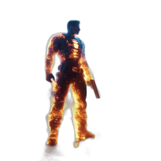 weapon, robot, jacket, creature transparent PNG cut-out