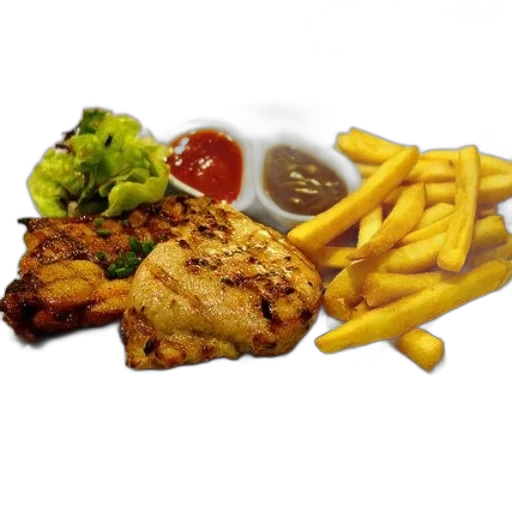 food, 3d render, photorealistic, plate transparent PNG cut-out