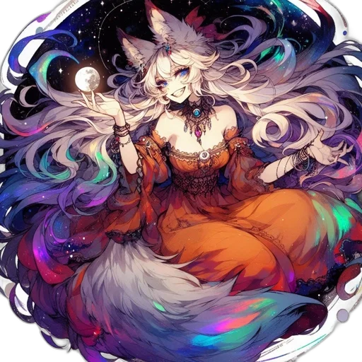 dress, staff, dragon, creature transparent PNG cut-out