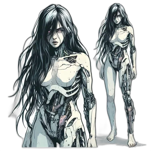 creature, dress, robot, concept art transparent PNG cut-out