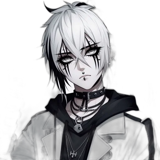face, jacket, creature, concept art transparent PNG cut-out