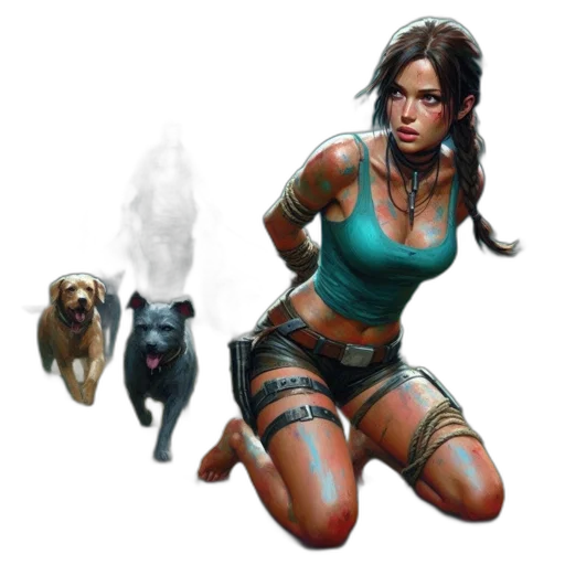 concept art, fantasy art, comic book art, cyberpunk transparent PNG cut-out