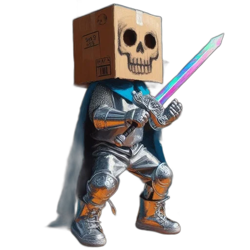 robot, mask, weapon, staff transparent PNG cut-out