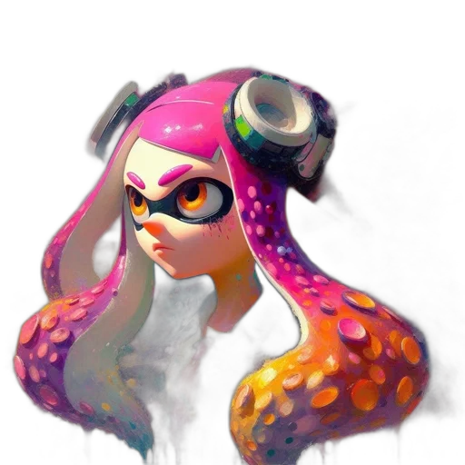 mask, weapon, dress, hair transparent PNG cut-out