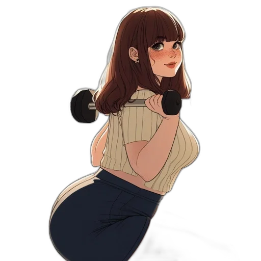 staff, dress, weapon, hair transparent PNG cut-out