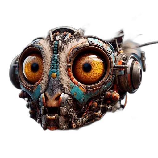 robot, mask, face, creature transparent PNG cut-out