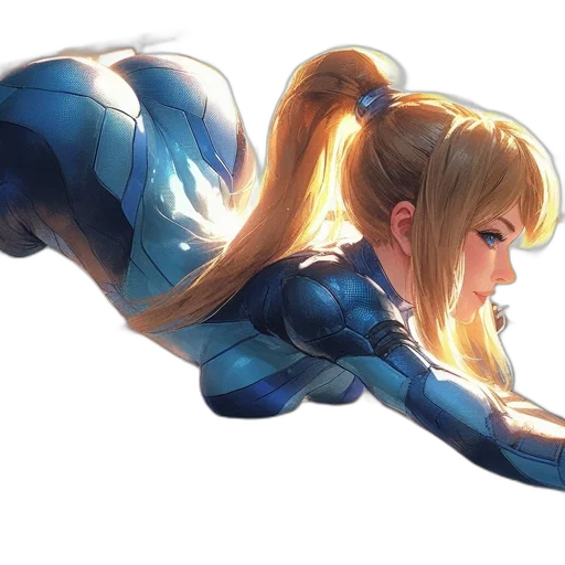 robot, weapon, sword, hair transparent PNG cut-out