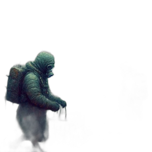 jacket, creature, robot, weapon transparent PNG cut-out
