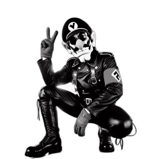 jacket, mask, staff, robot transparent PNG cut-out