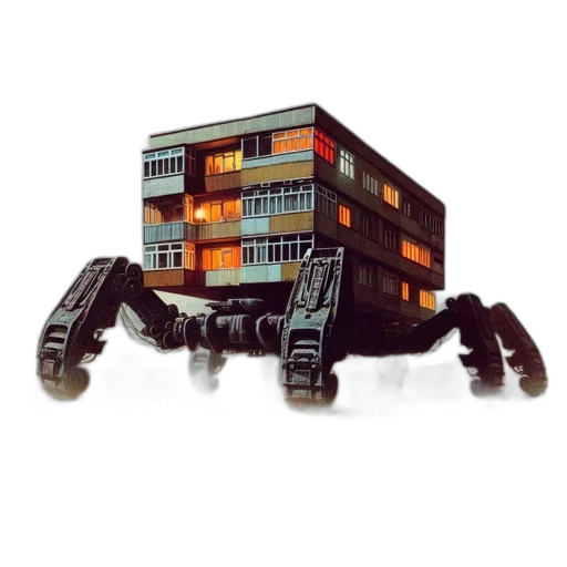 robot, building, furniture, creature transparent PNG cut-out