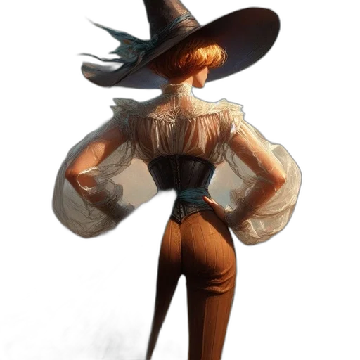 hat, dress, staff, jacket transparent PNG cut-out