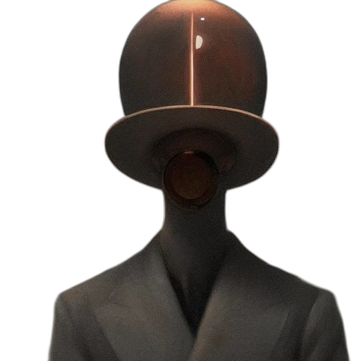 hat, staff, mask, robot transparent PNG cut-out