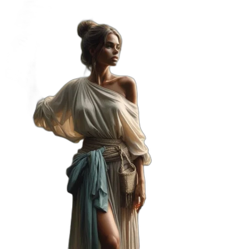 dress, staff, concept art, photorealistic transparent PNG cut-out