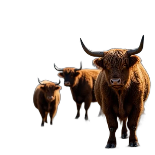 animal, photorealistic, yak, herds transparent PNG cut-out