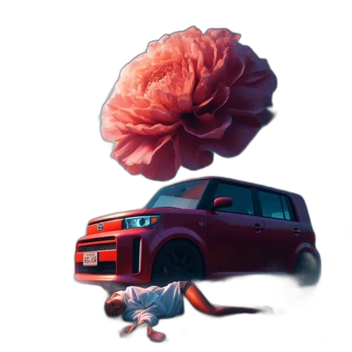 car, flower, creature, animal transparent PNG cut-out