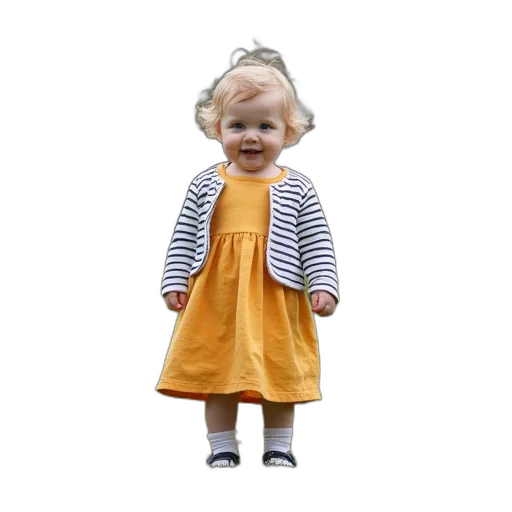 dress, 3d render, photorealistic, toddler transparent PNG cut-out