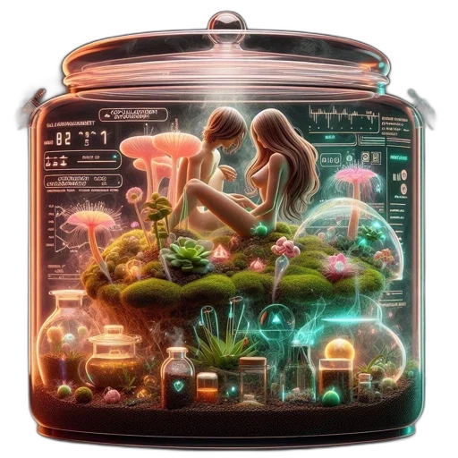 concept art, fantasy art, cyberpunk, pixel art transparent PNG cut-out