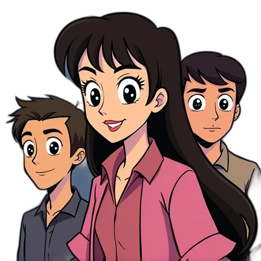 jacket, staff, face, cartoon transparent PNG cut-out