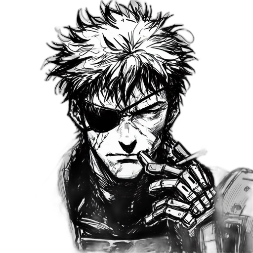 jacket, face, mask, comic book art transparent PNG cut-out