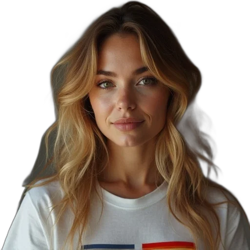 face, hair, staff, dress transparent PNG cut-out