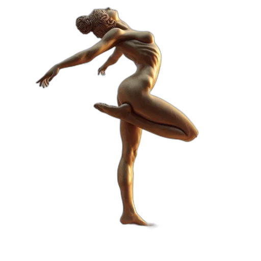3d render, concept art, photorealistic, golden transparent PNG cut-out